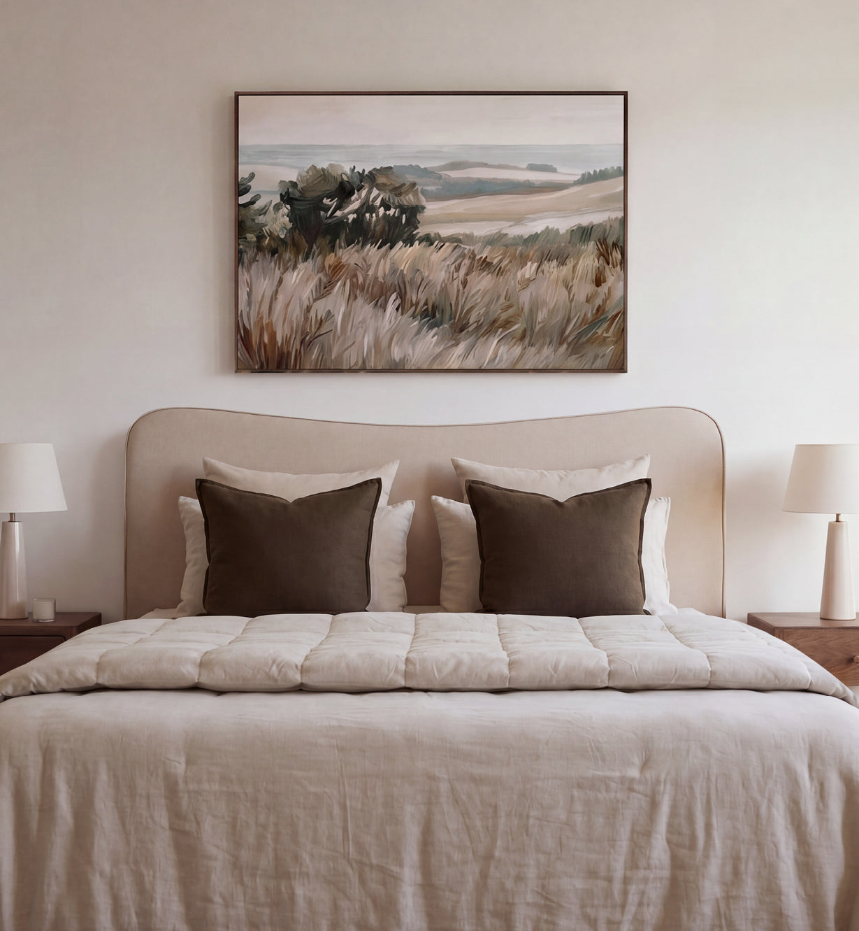 Harper Headboard Medium/King - Beige