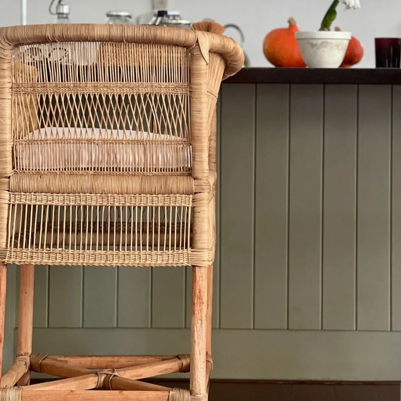 Malawi Cane Counter Stool - 71cm - Natural