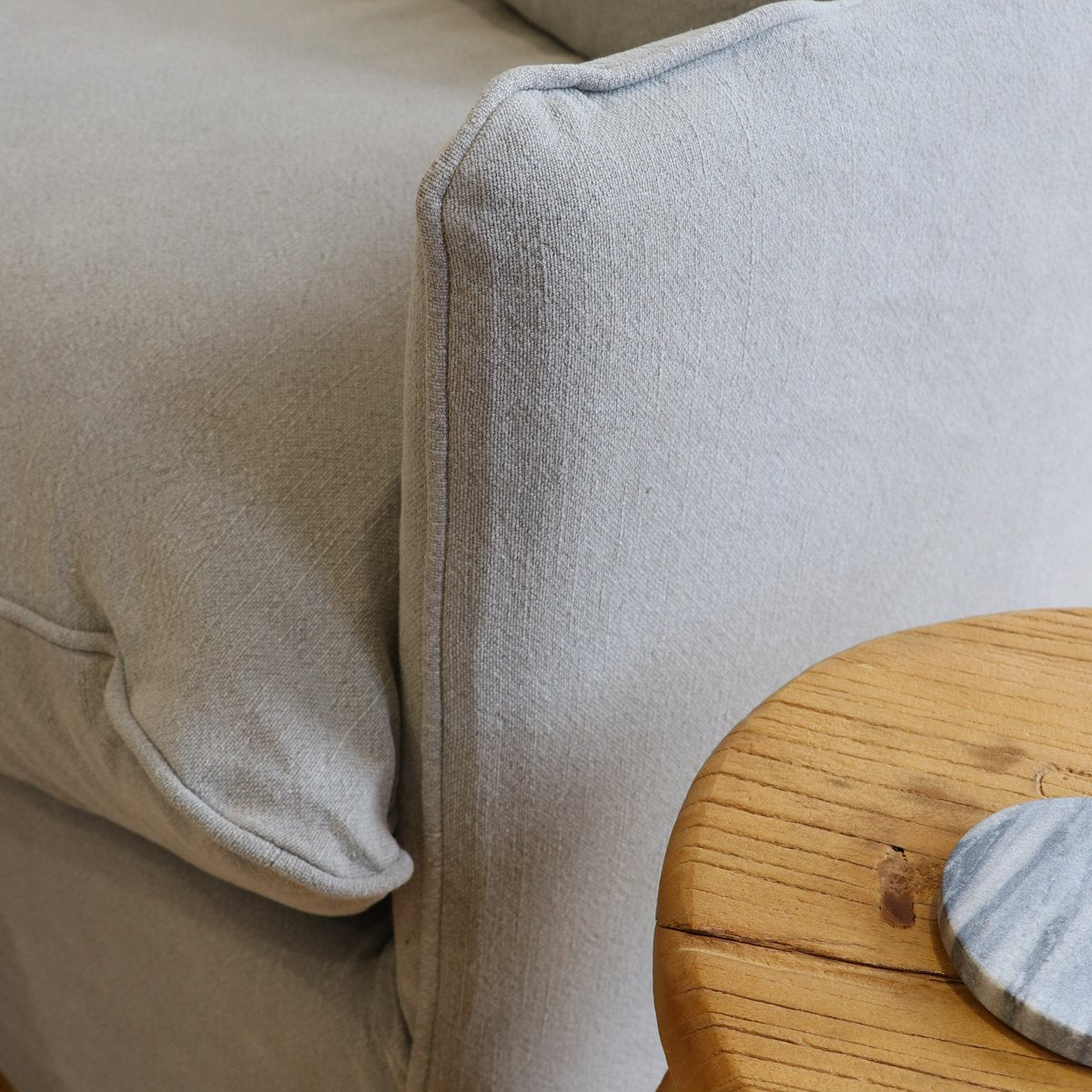Lotus Slipcover Armchair - Cement
