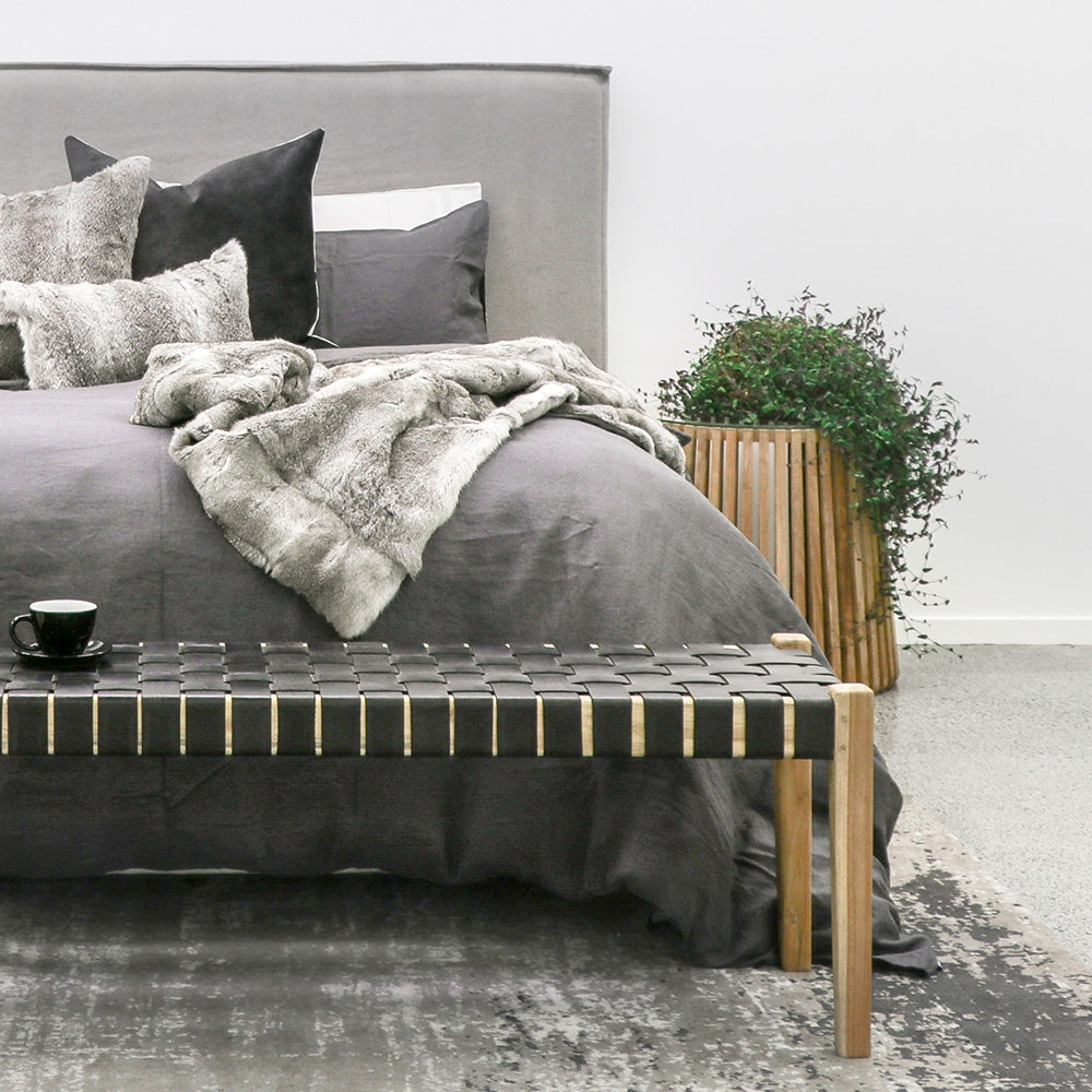 Keely Headboard Queen - Cement