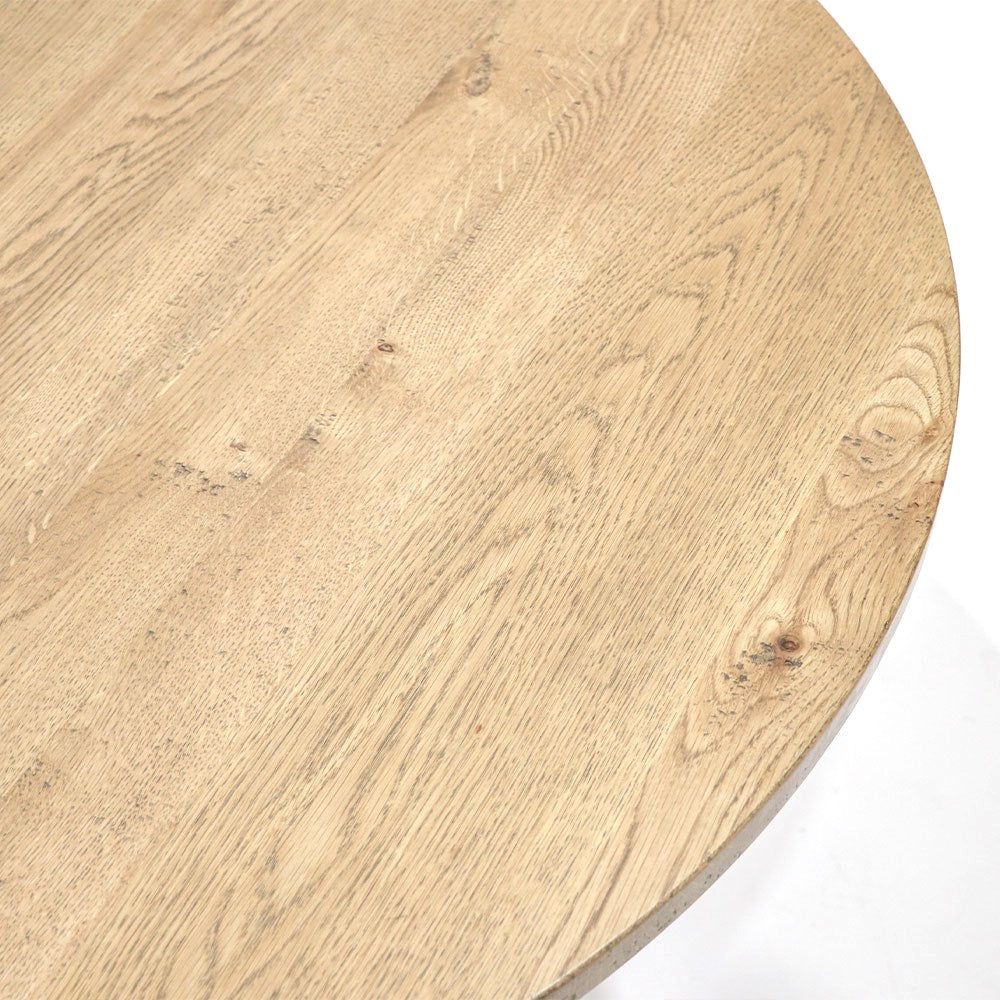 Vaasa Round Oak Dining Table - 150cm - Natural