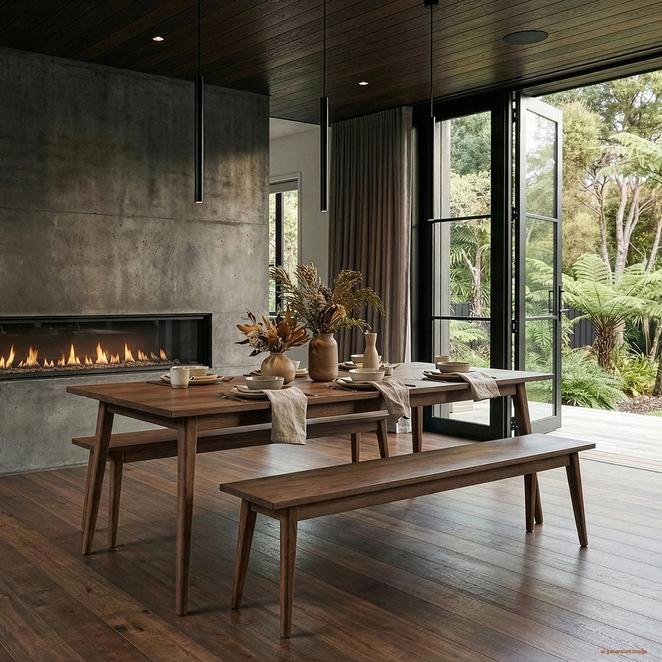 Vaasa Oak Bench - 185cm - Walnut Brown