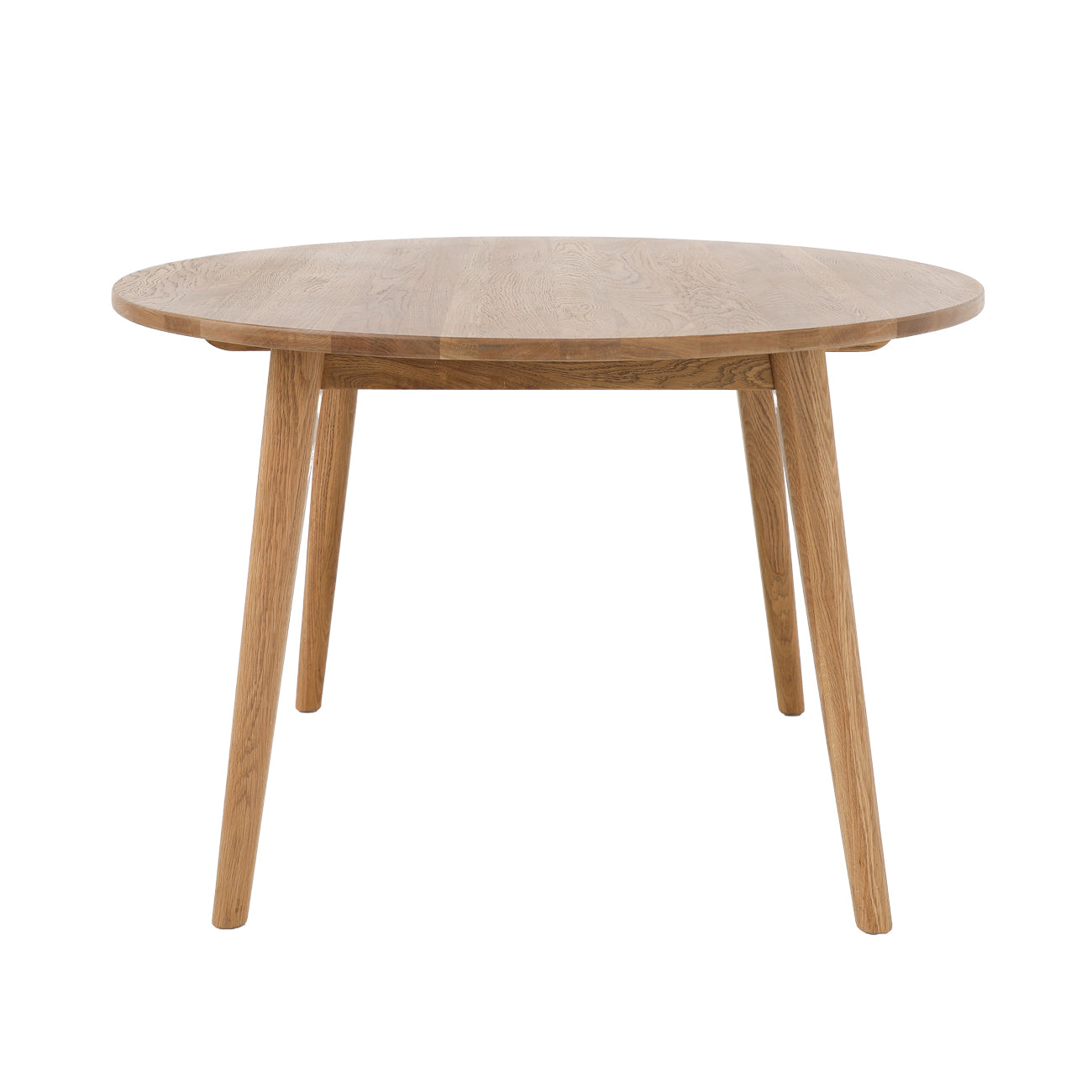 Vaasa Round Oak Dining Table - 120cm - Natural