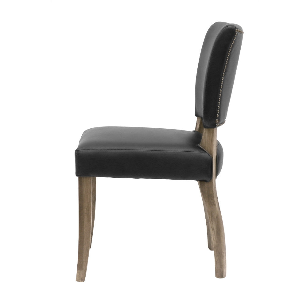 Crane Leather Dining Chair - Black