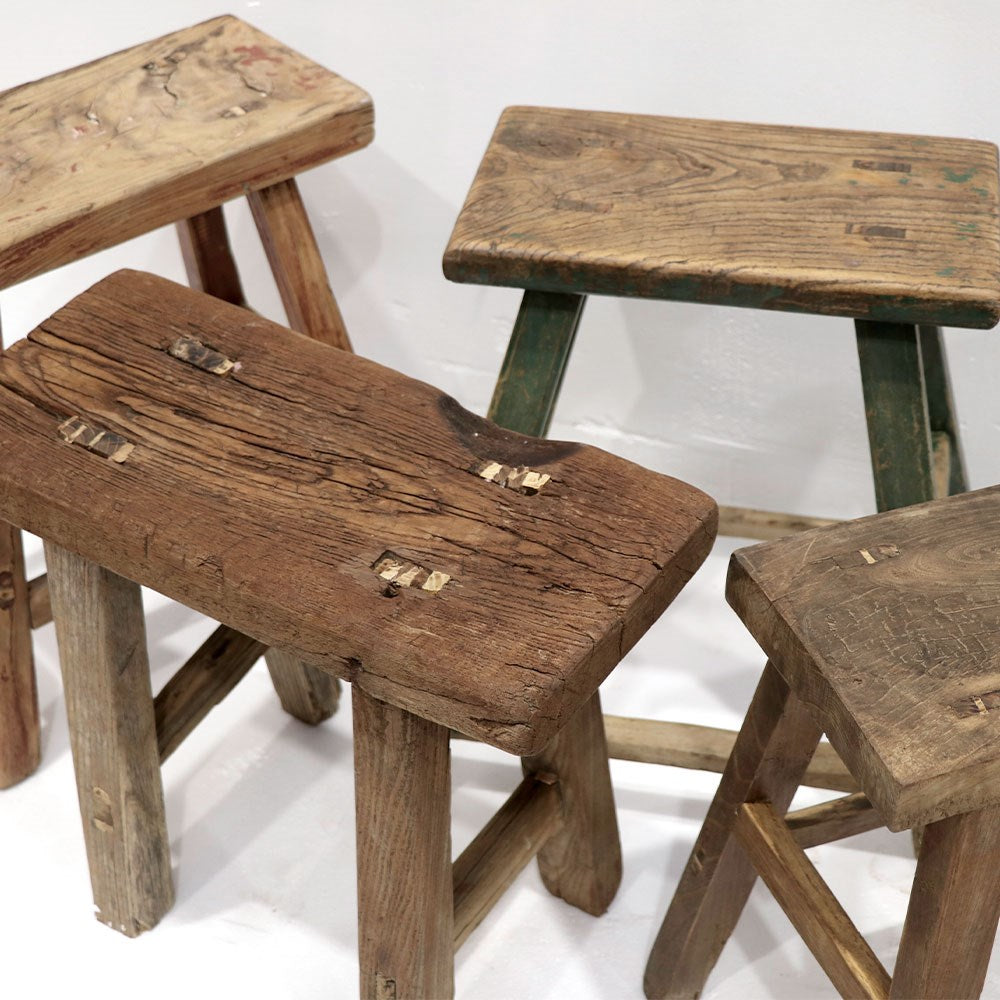 Original Wooden Rectangle Stool - Assorted