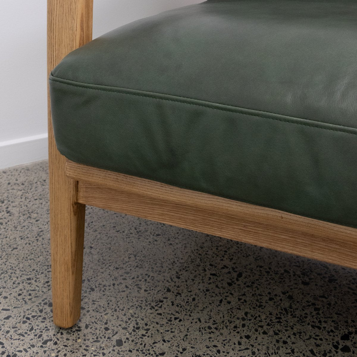 Reid 3 Seater Sofa - Green Leather