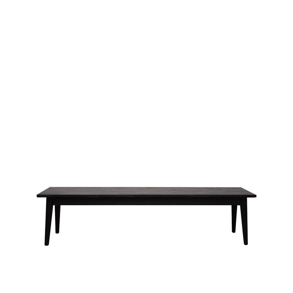 Vaasa Oak Bench - 185cm - Matte Black