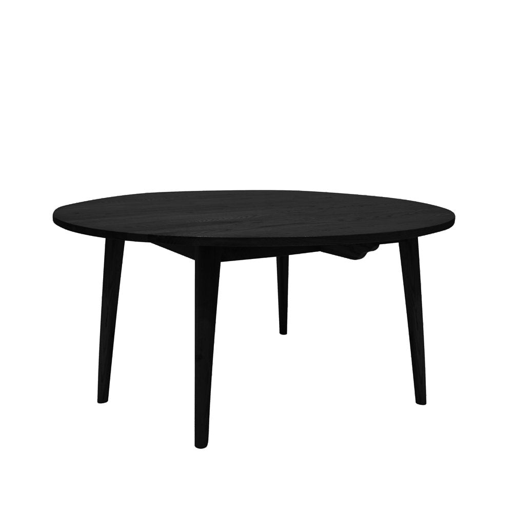 Vaasa Round Oak Dining Table - 150cm - Matte Black