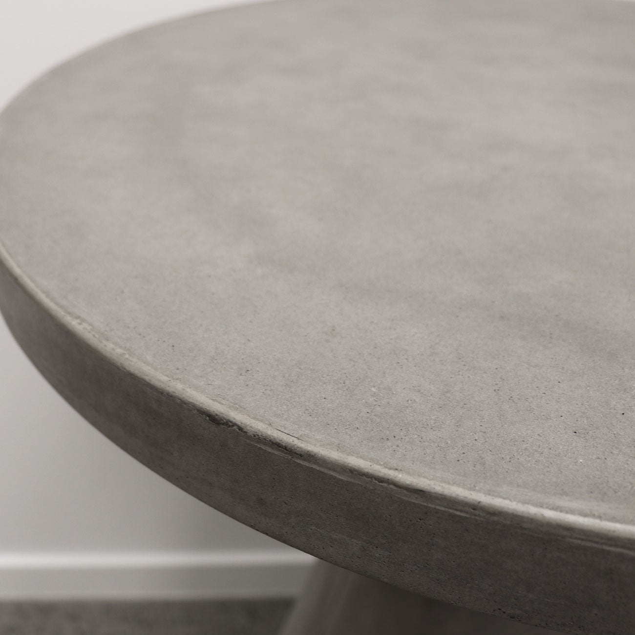 Corfu Concrete Pedestal Dining Table - Grey