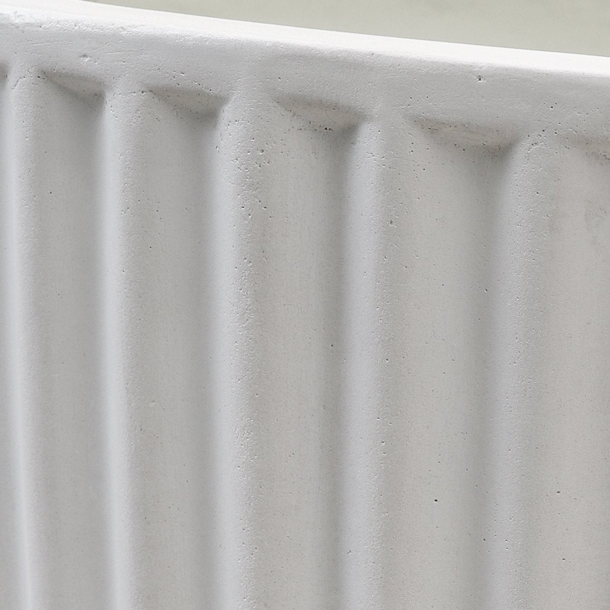 Piako Ribbed Cylinder Planter Medium - Chalk