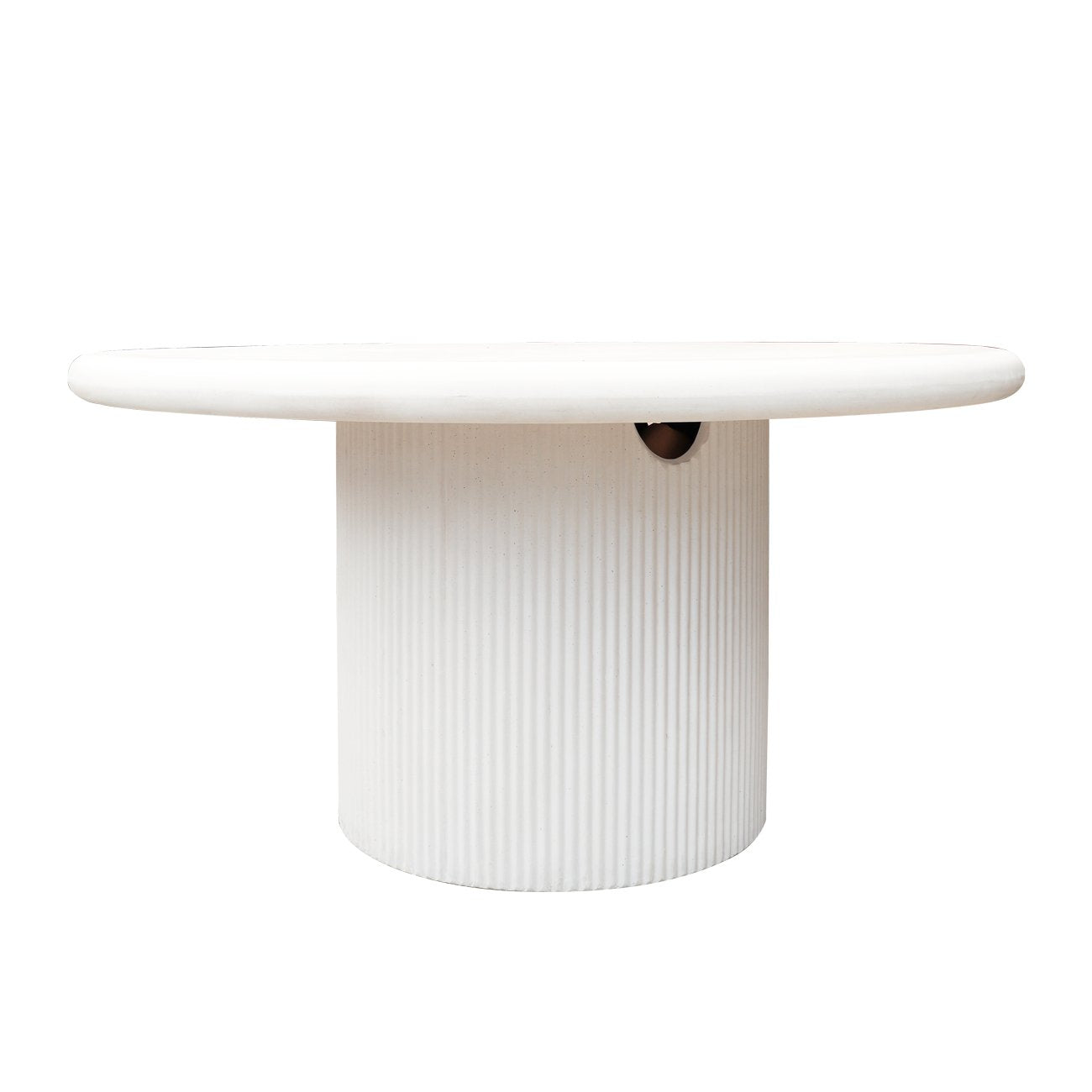 Patras Round Concrete Table - 150cm - Chalk