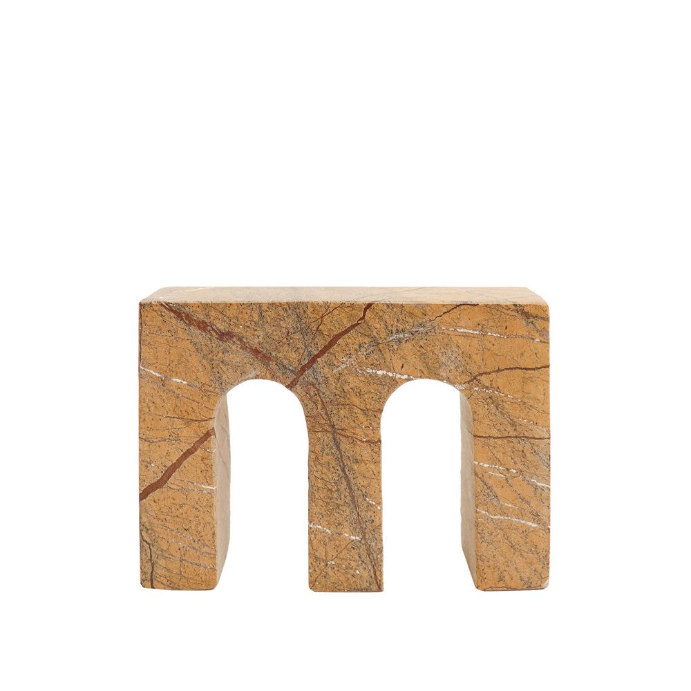 Marble Object Double Arch - Pink Taupe