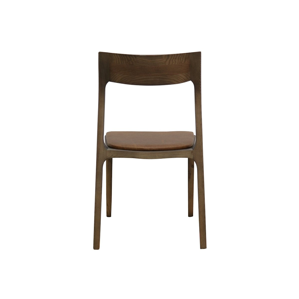 Cooper Stackable Dining Chair - Brown Frame / Brown Leather