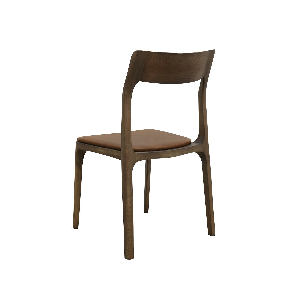 Cooper Stackable Dining Chair - Brown Frame / Brown Leather