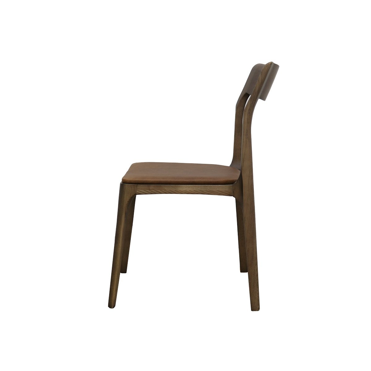 Cooper Stackable Dining Chair - Brown Frame / Brown Leather