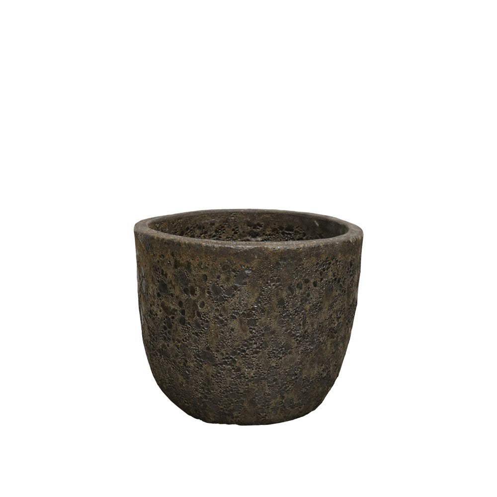 Lava Egg Pot - Medium - Black