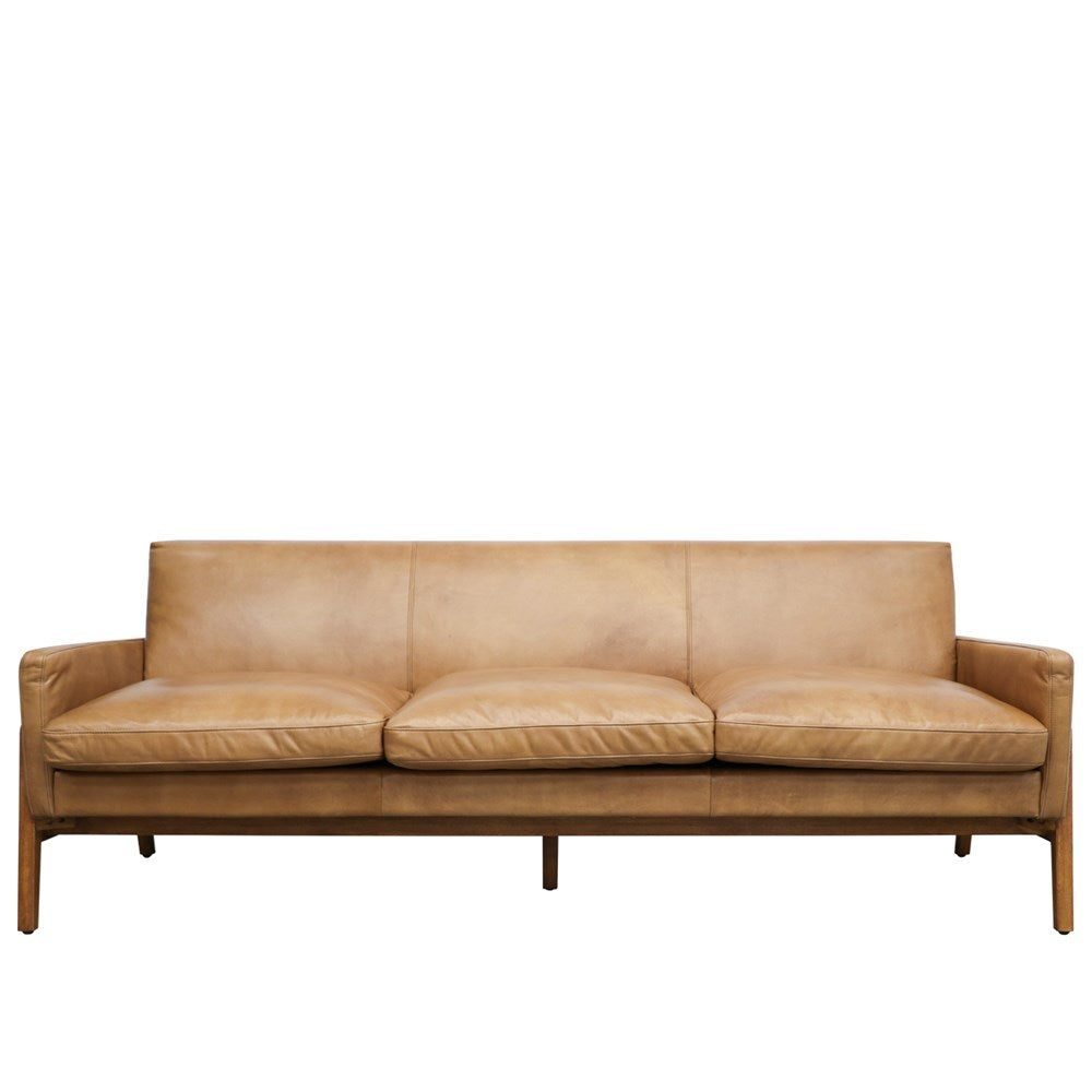 Sawyer 3 Seater Sofa - Tan Leather