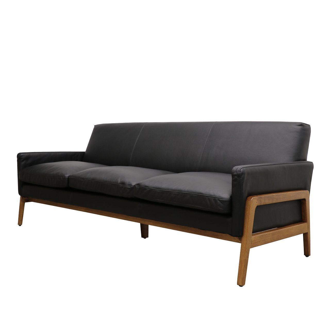 Sawyer 3 Seater Sofa - Black Leather
