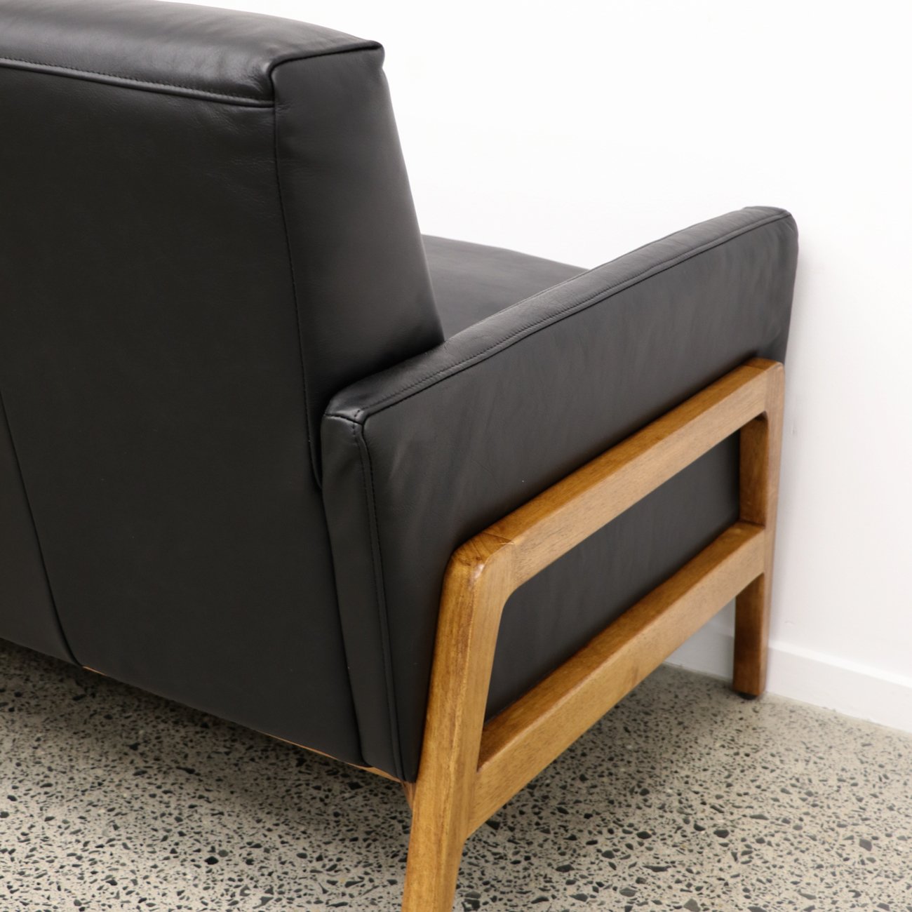 Sawyer Armchair - Black Leather