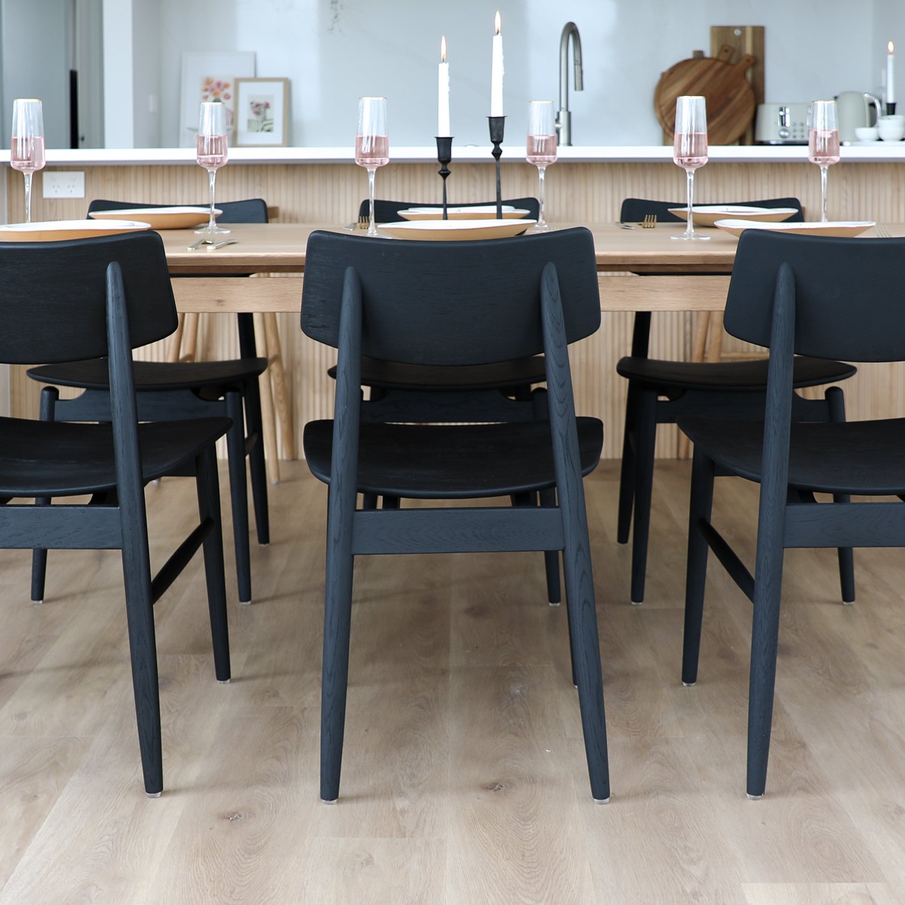 Oslo Dining Chair - Solid Oak/Black