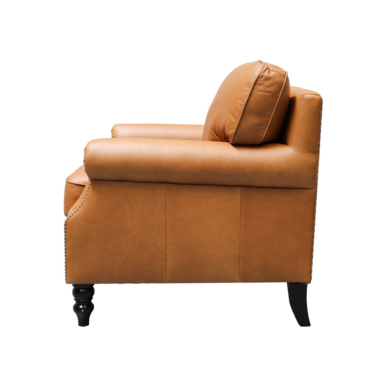 Brunton Armchair - Camel Leather