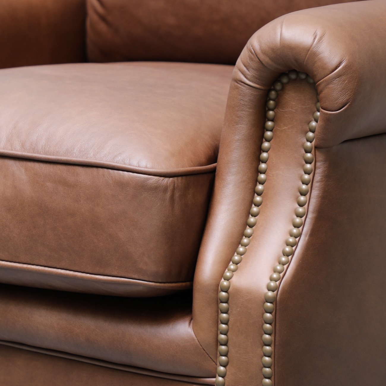 Brunton 3 Seater Sofa - Nutmeg Leather