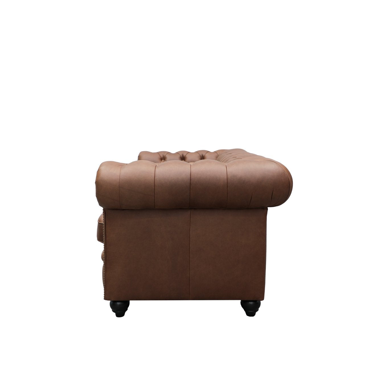 Stanford 2 Seater Chesterfield - Nutmeg Leather