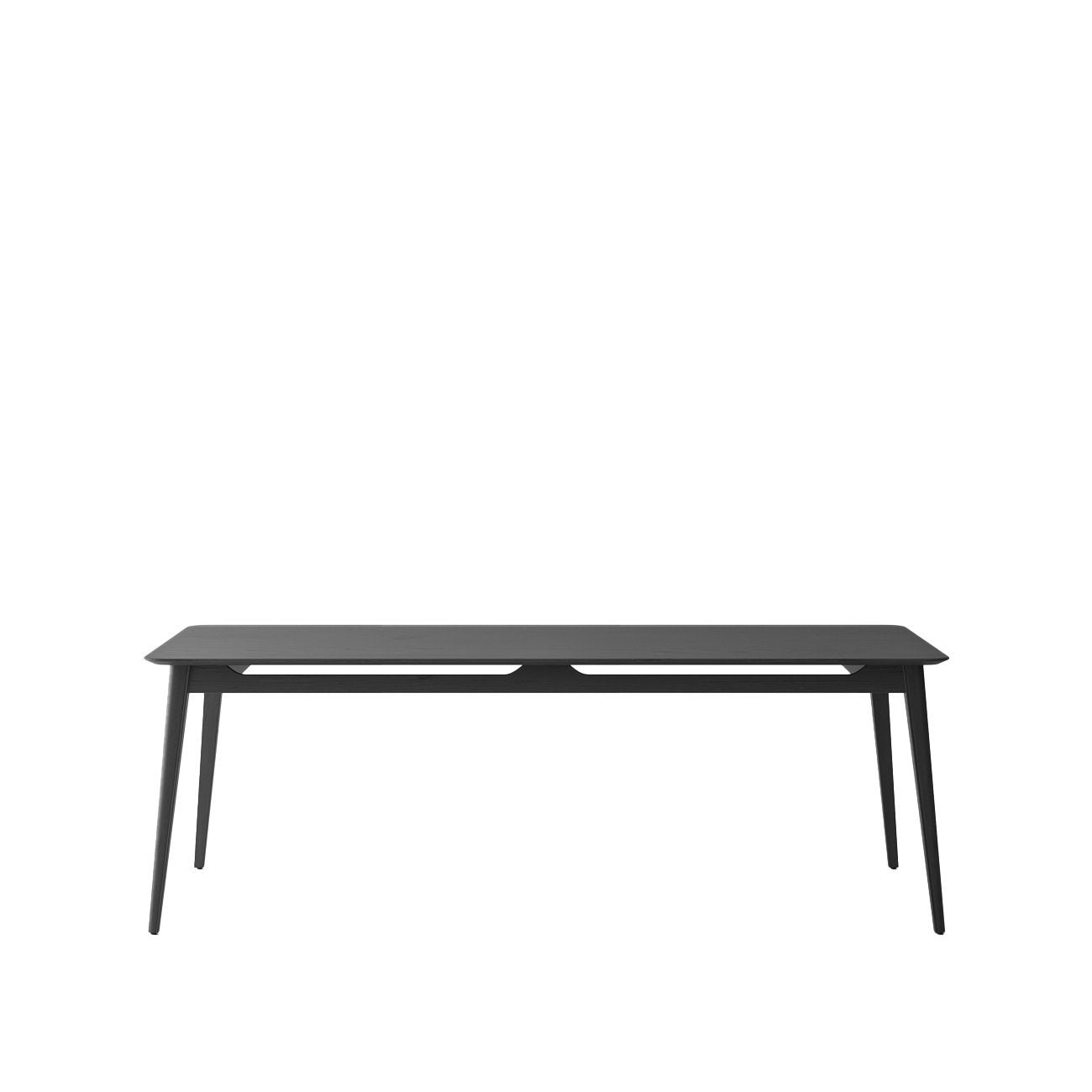 Rokke Dining Table - 220cm - Solid Oak/Black