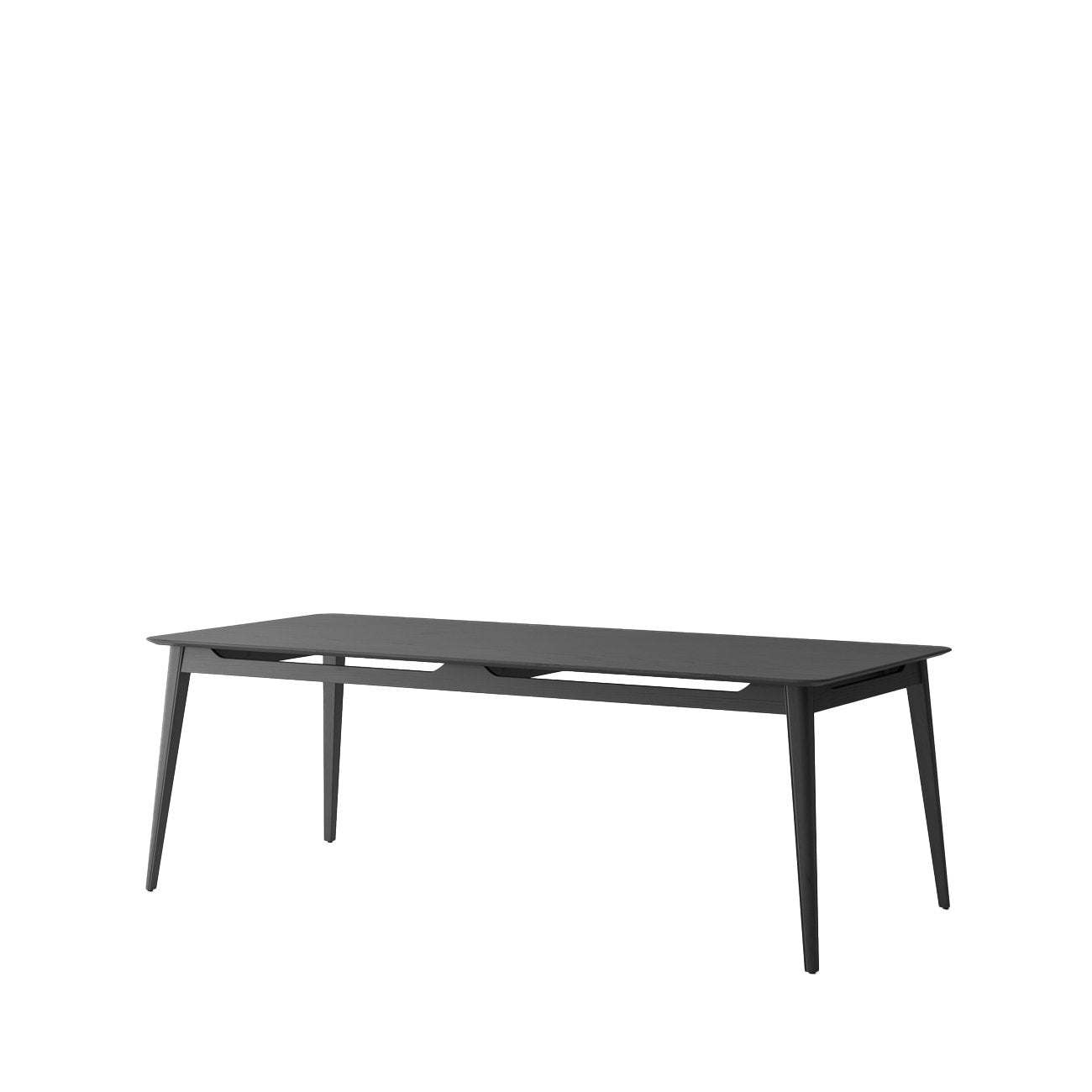 Rokke Dining Table - 220cm - Solid Oak/Black