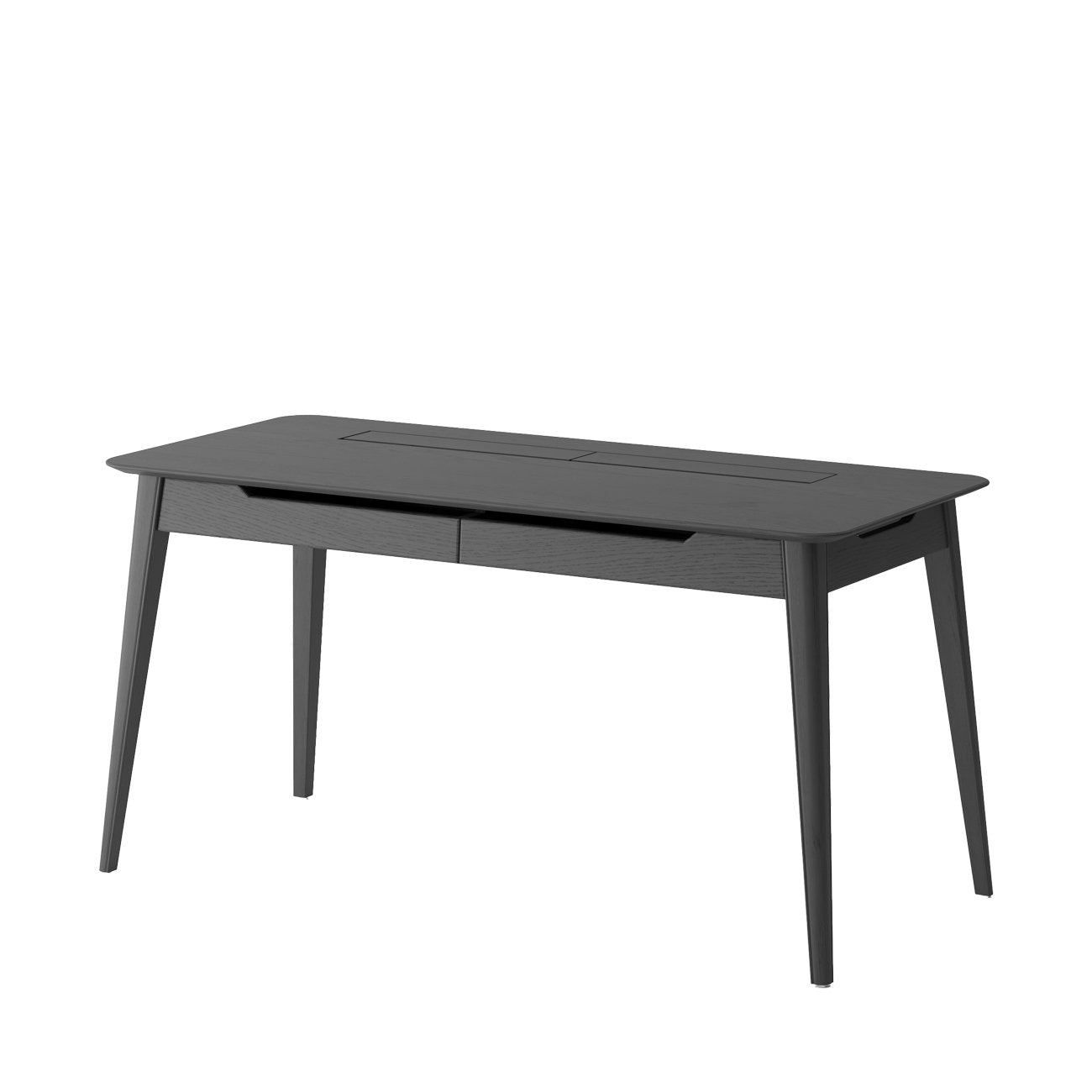 Ryen Study Desk - Solid Oak/Black