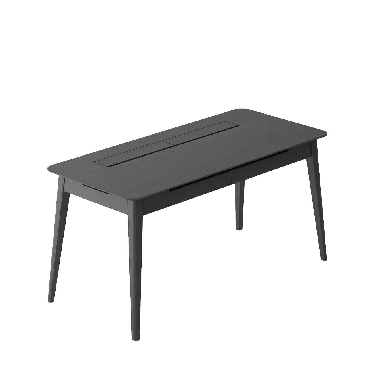 Ryen Study Desk - Solid Oak/Black