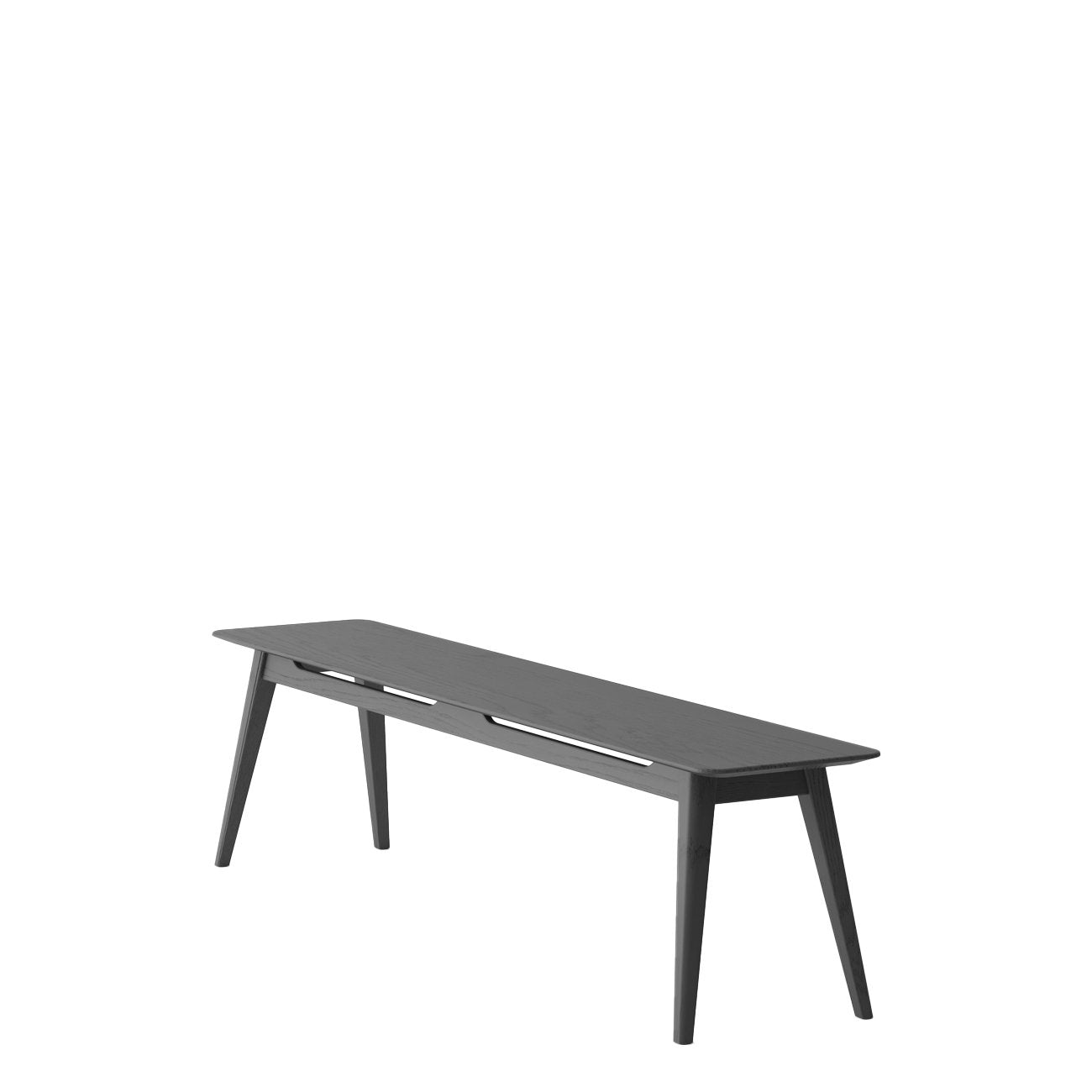Rokke Bench - 180cm - Solid Oak/Black