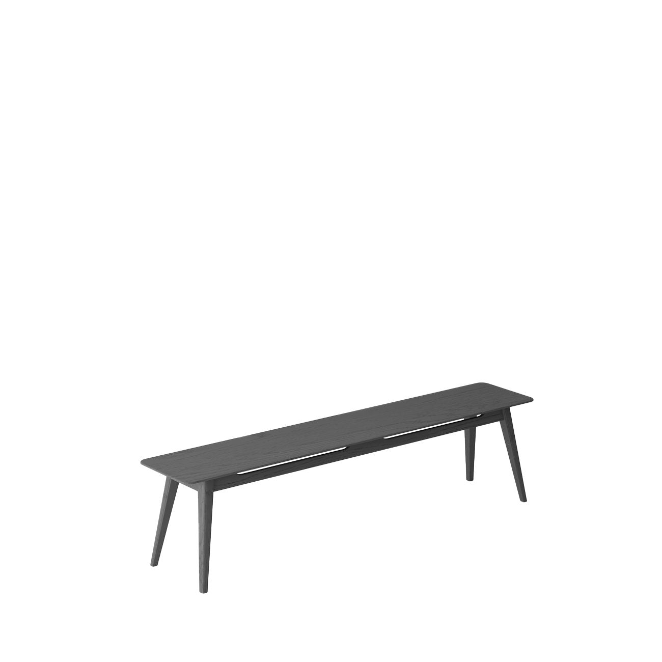 Rokke Bench - 180cm - Solid Oak/Black