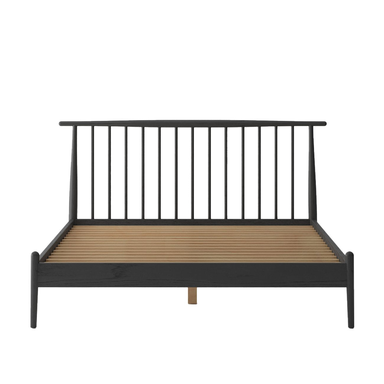 Voss Bed Frame King - Solid Oak/Black