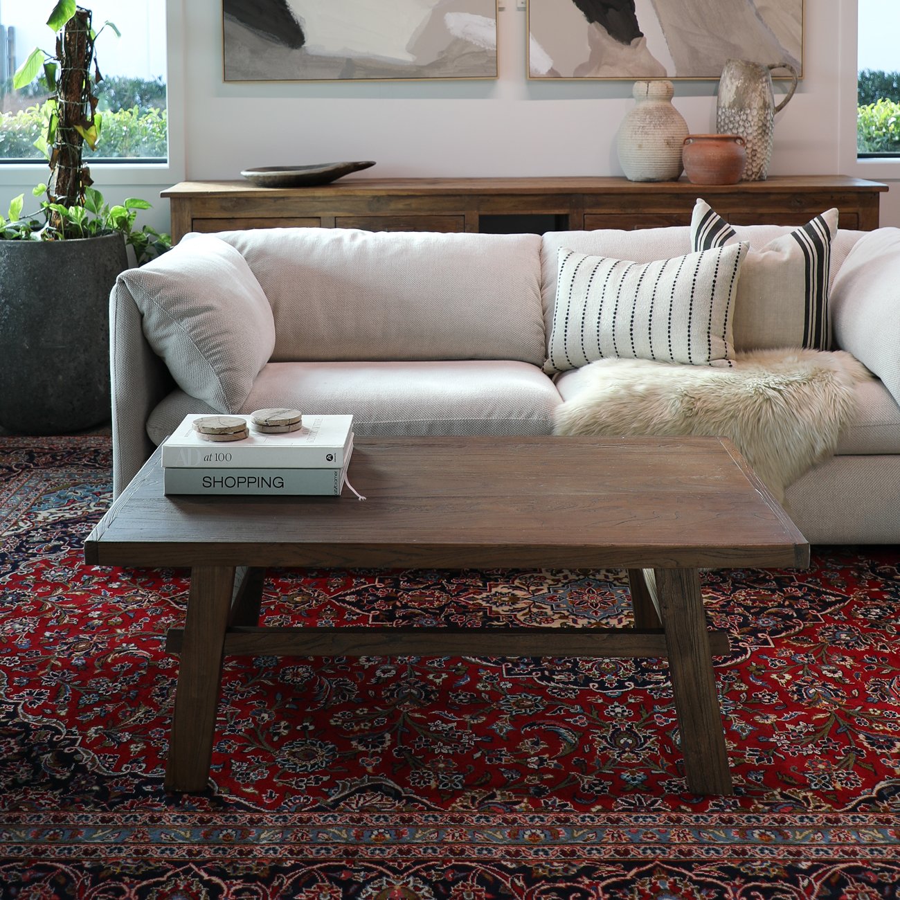 Parq Rectangle Coffee Table - Brown