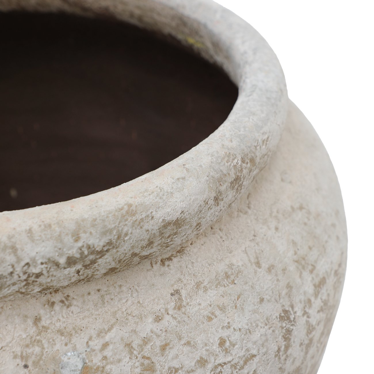 Amalfi Planter - Weathered Cream Wash - Large