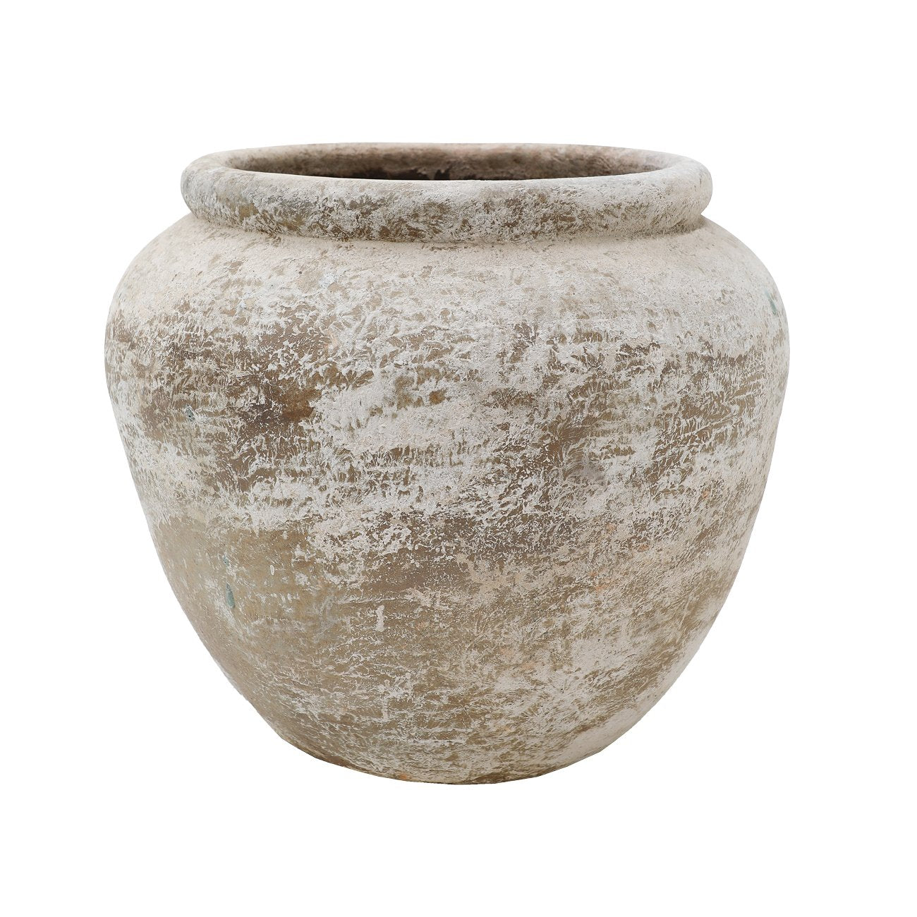 Amalfi Planter - Weathered Cream Wash - Large