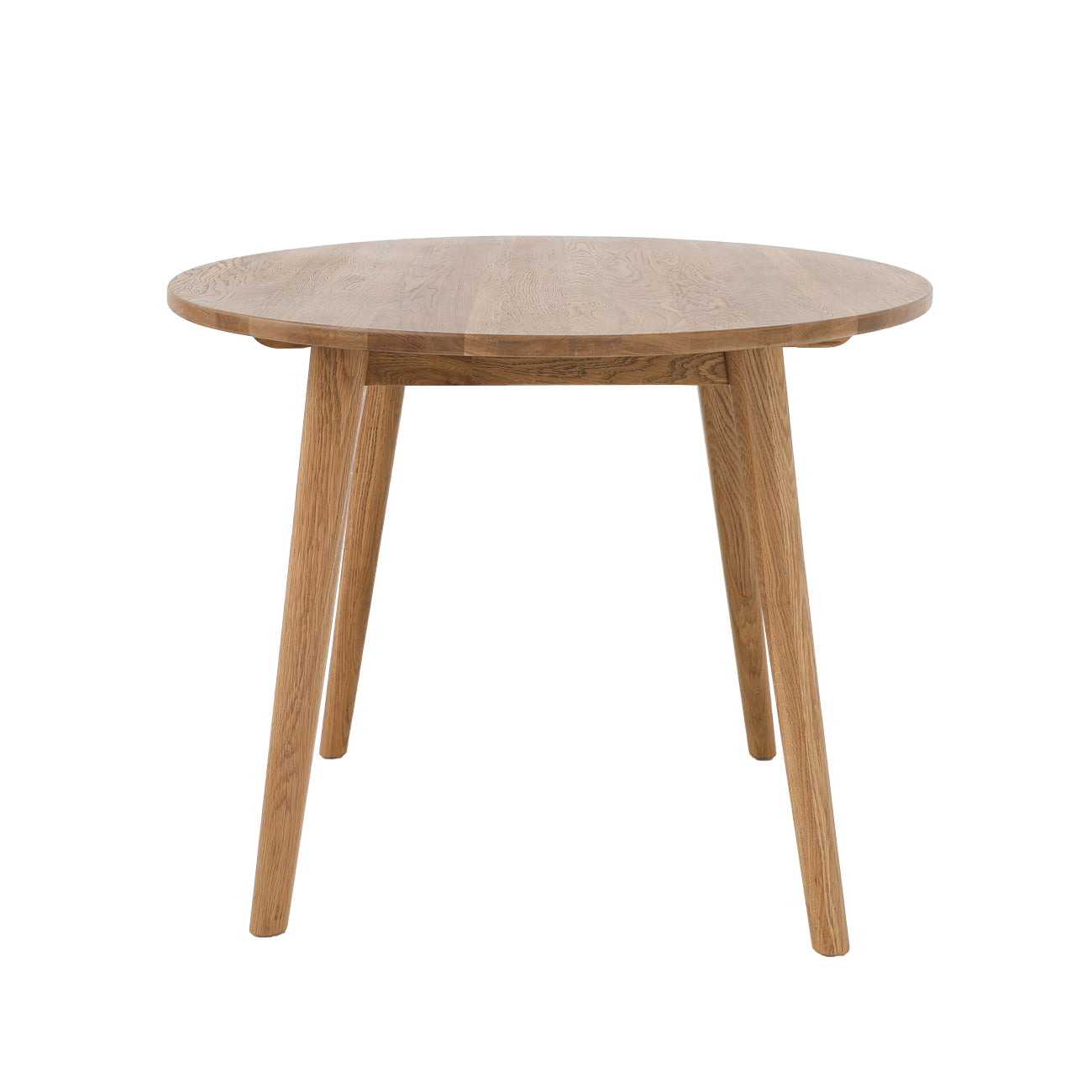 Vaasa Round Oak Dining Table - 100cm - Natural