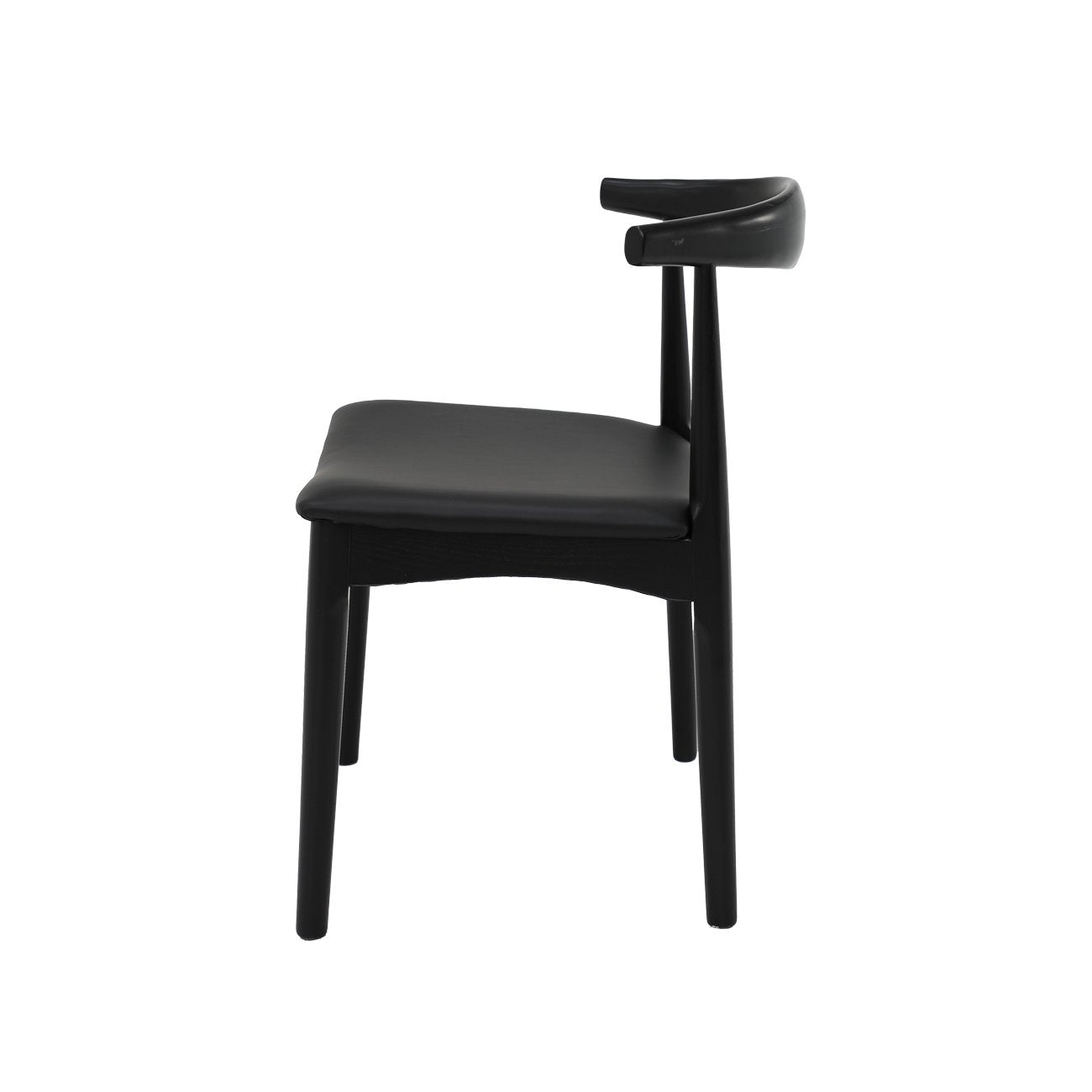 Bowen Dining Chair - Black Frame / Black Leather