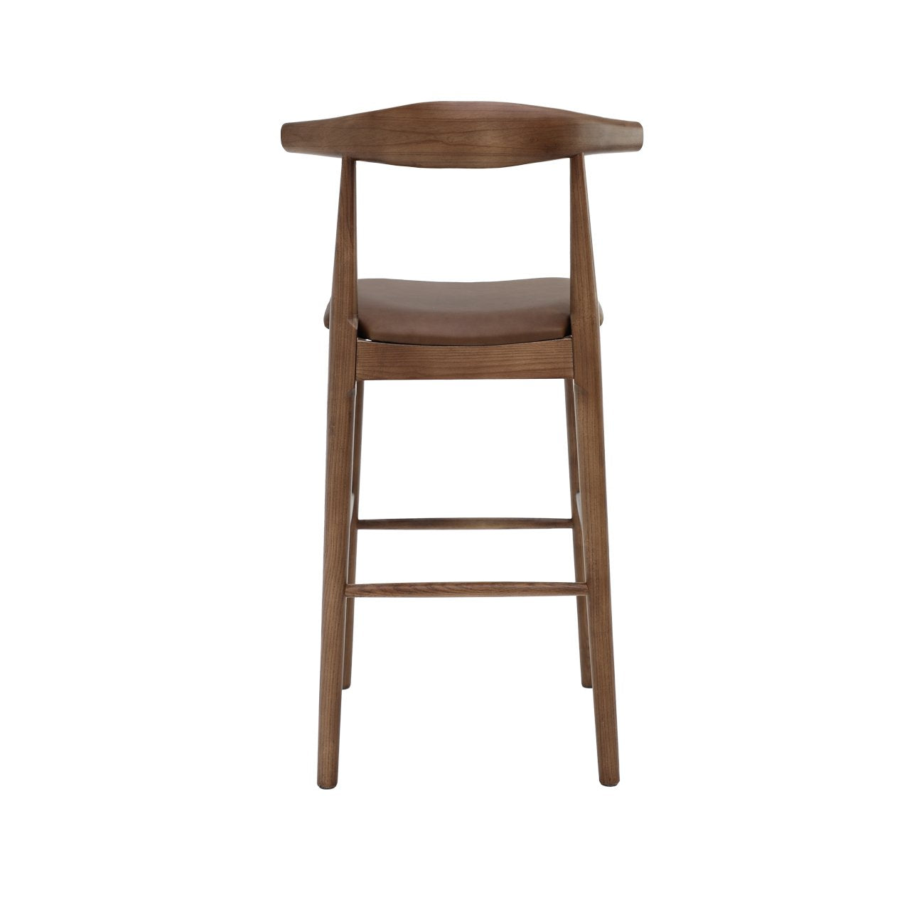 Bowen Barstool - 75cm - Brown Frame / Brown Leather