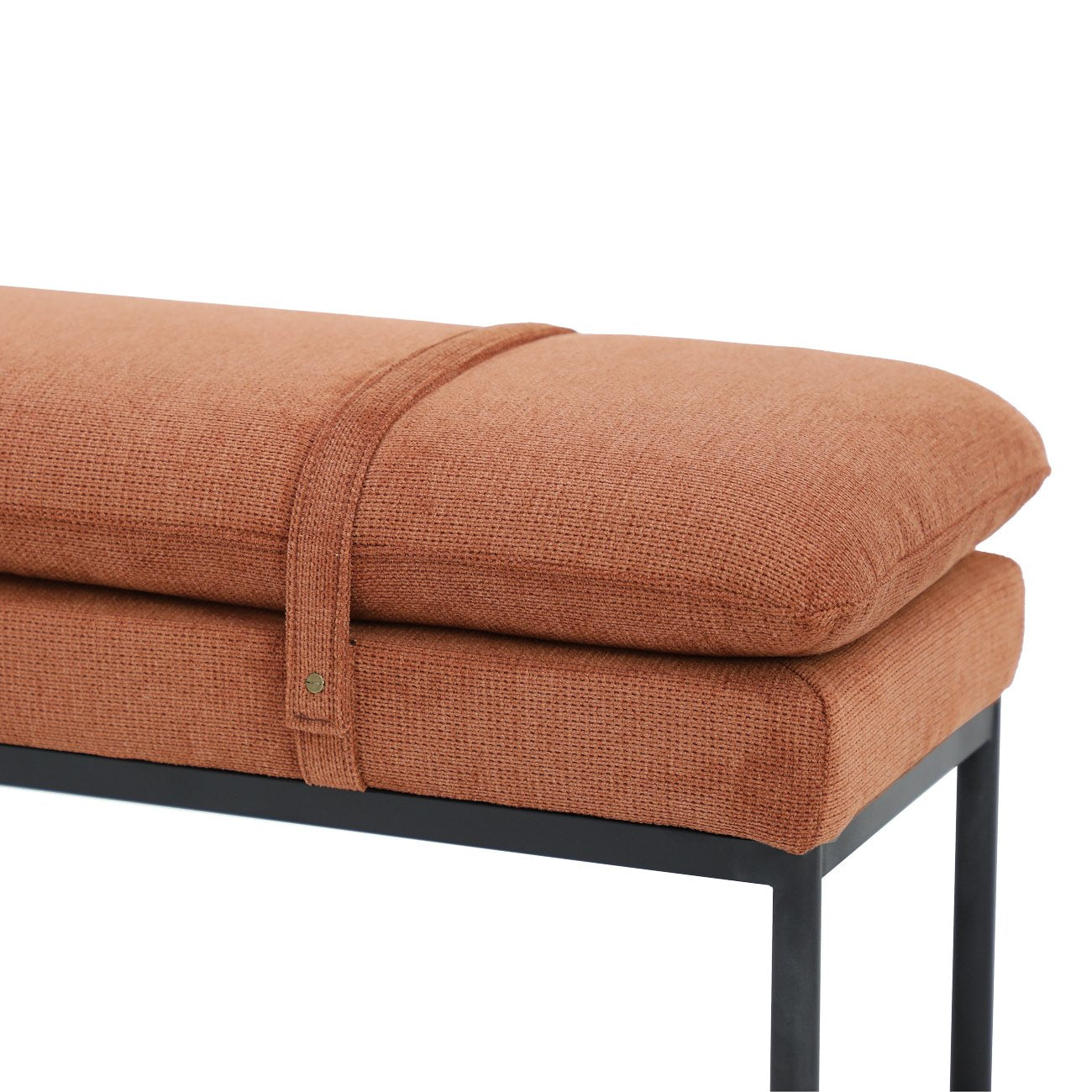 Baxter Fabric Ottoman/Bench - Nutmeg
