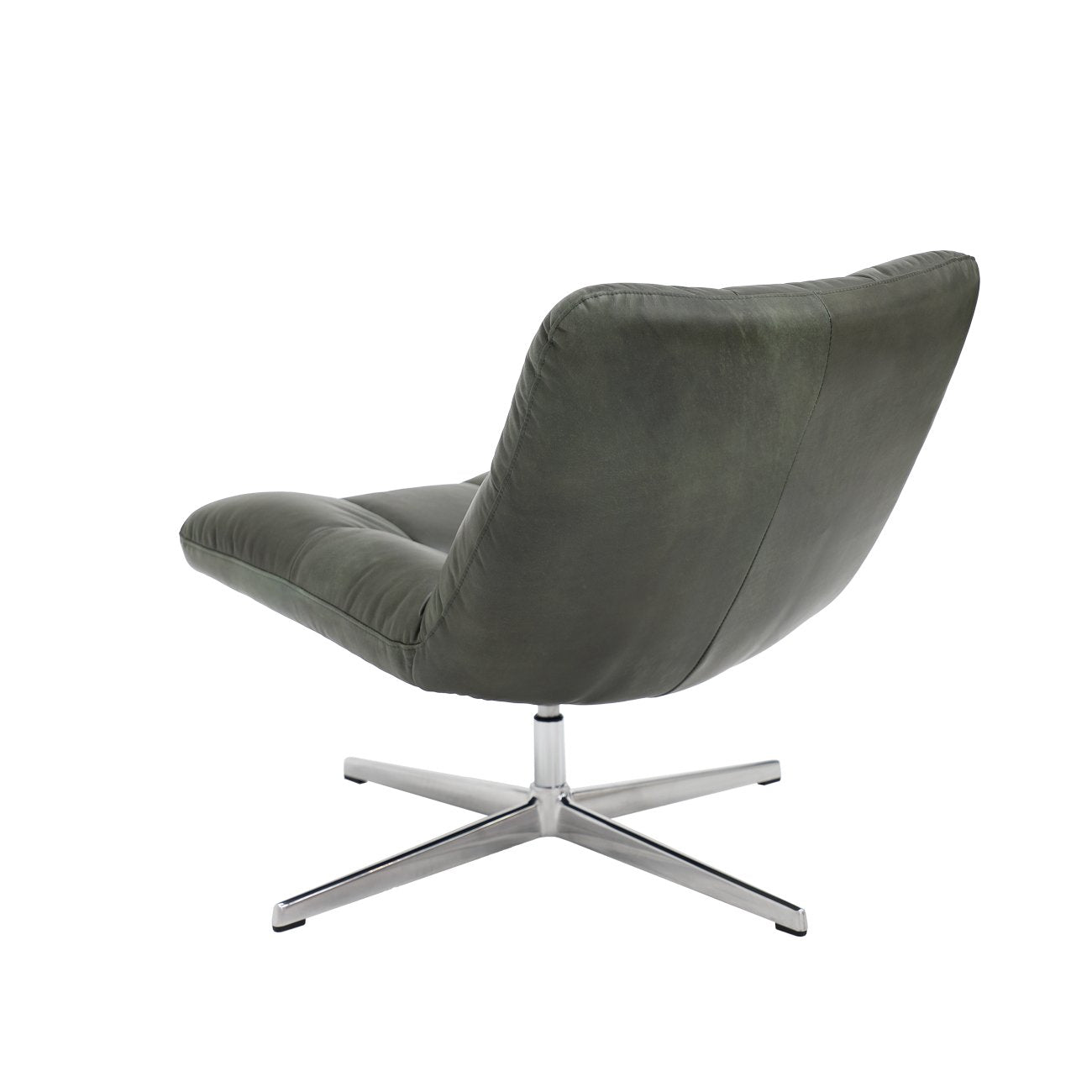 Hendrix Swivel Chair - Lawn Green Leather