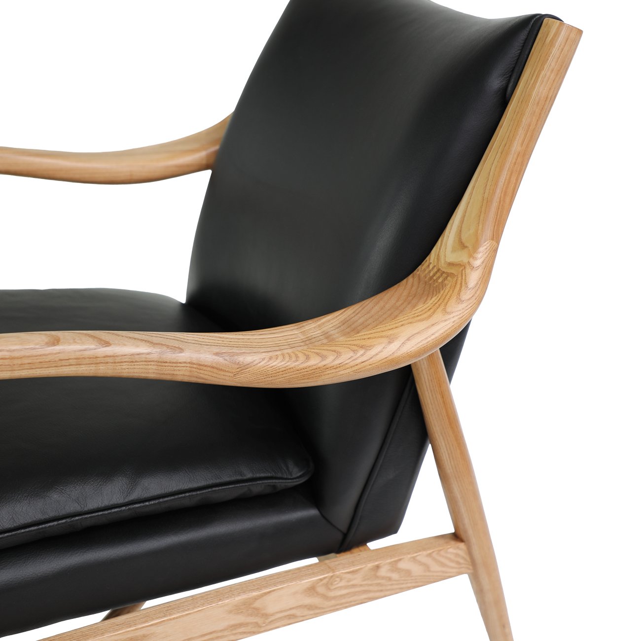 Tanner Leather Armchair - Black