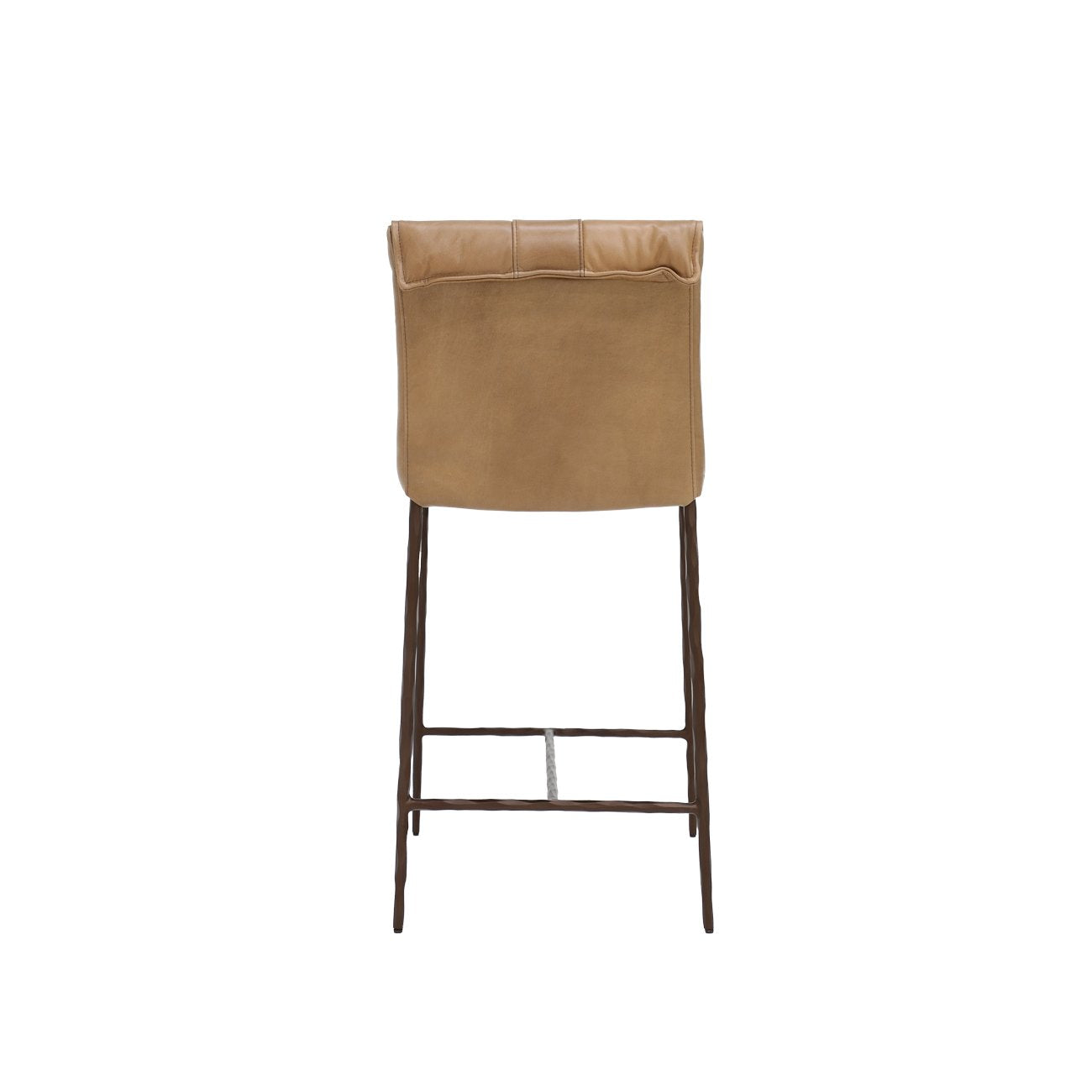 Foundry Leather Barstool - 65cm - Nutmeg