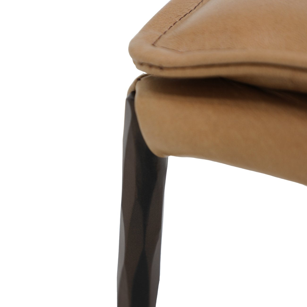 Foundry Leather Barstool - 75cm - Nutmeg