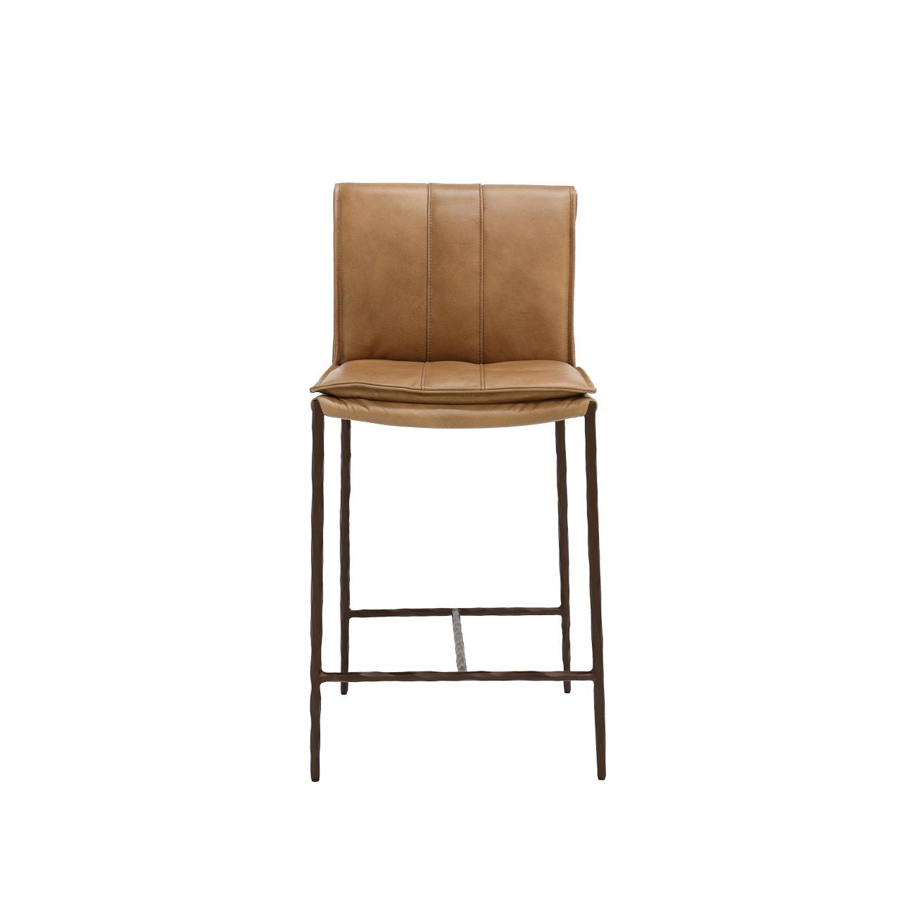 Foundry Leather Barstool - 65cm - Nutmeg
