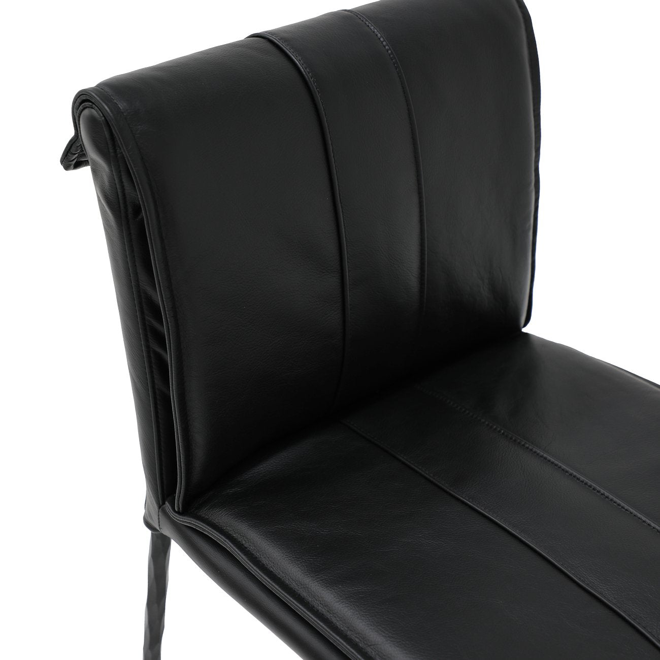 Foundry Leather Barstool - 65cm - Black