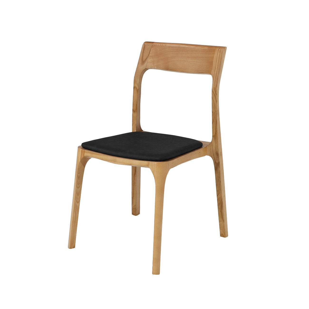 Cooper Stackable Dining Chair - Vaasa Frame / Black Leather