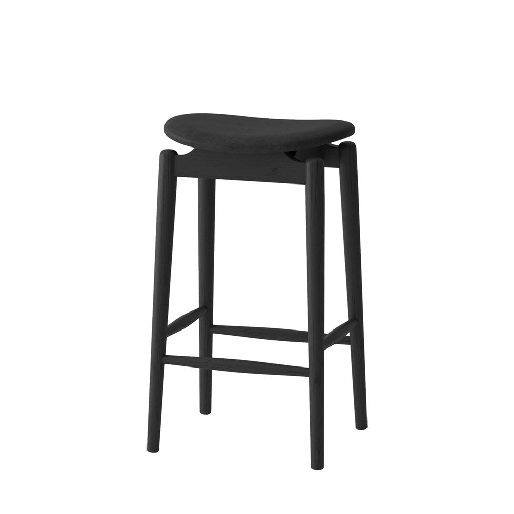 Oslo Barstool - Ash Black/Black Leather