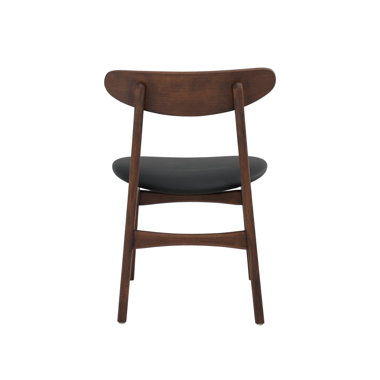 Alesund Dining Chair - Ash Walnut Frame / Black PU leather